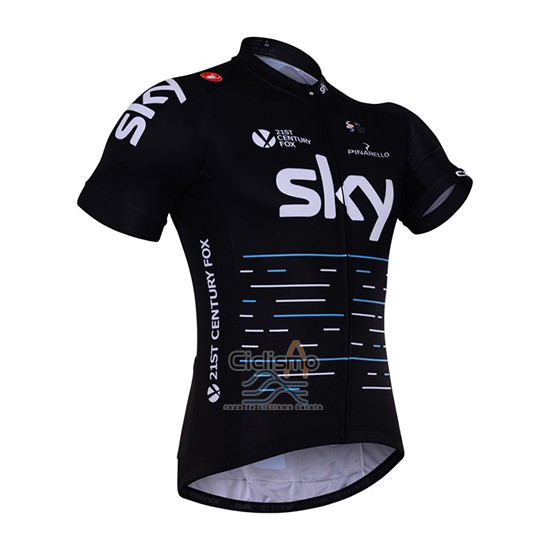 Sky Ropa Ciclismo Culotte Corto 2017 Mangas Cortas Negro